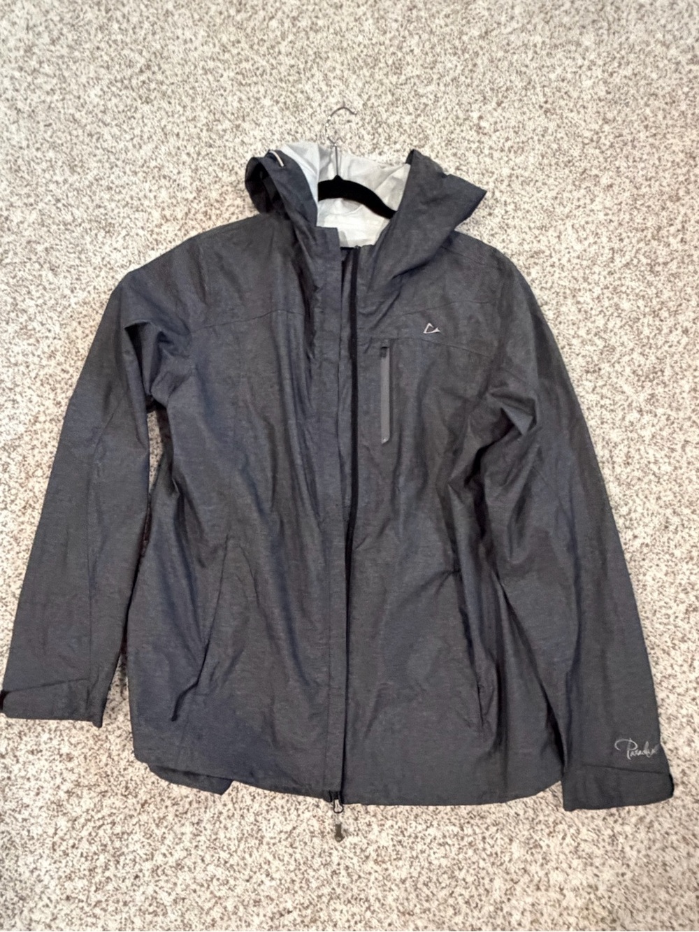 Paradox Men’s Charcoal Gray Hooded Raincoat